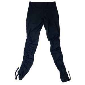 Fabletics Cashel Foldover PureLuxe Legging Cinch Ruched Black Size Small